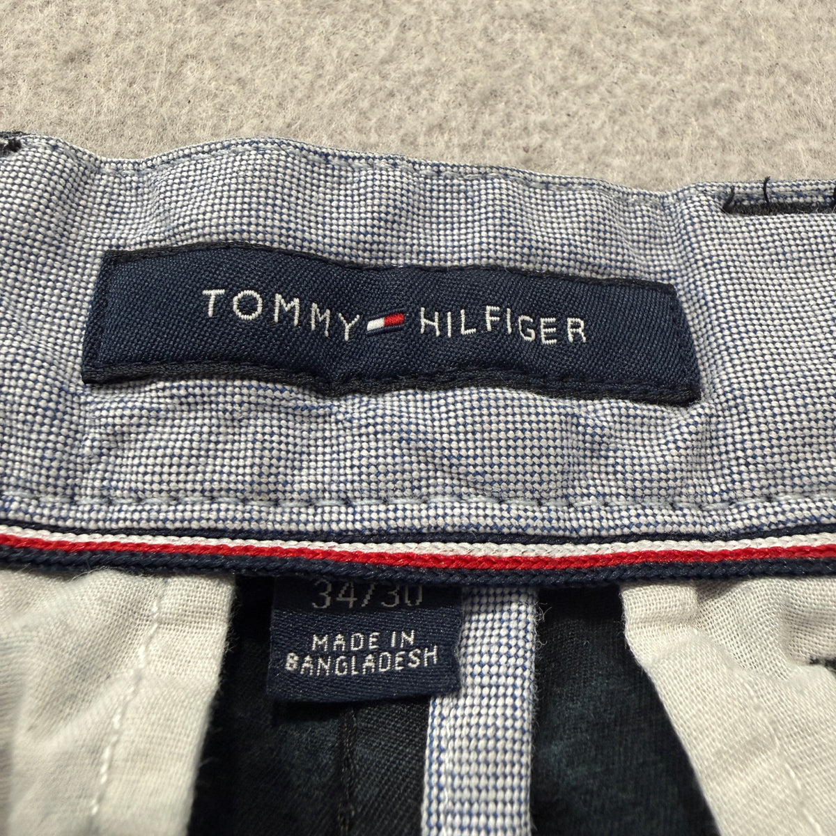 Tommy Hilfiger Chino Pants Men's Navy Blue Cotton Straight Leg Classic Size 34x30 photo 3