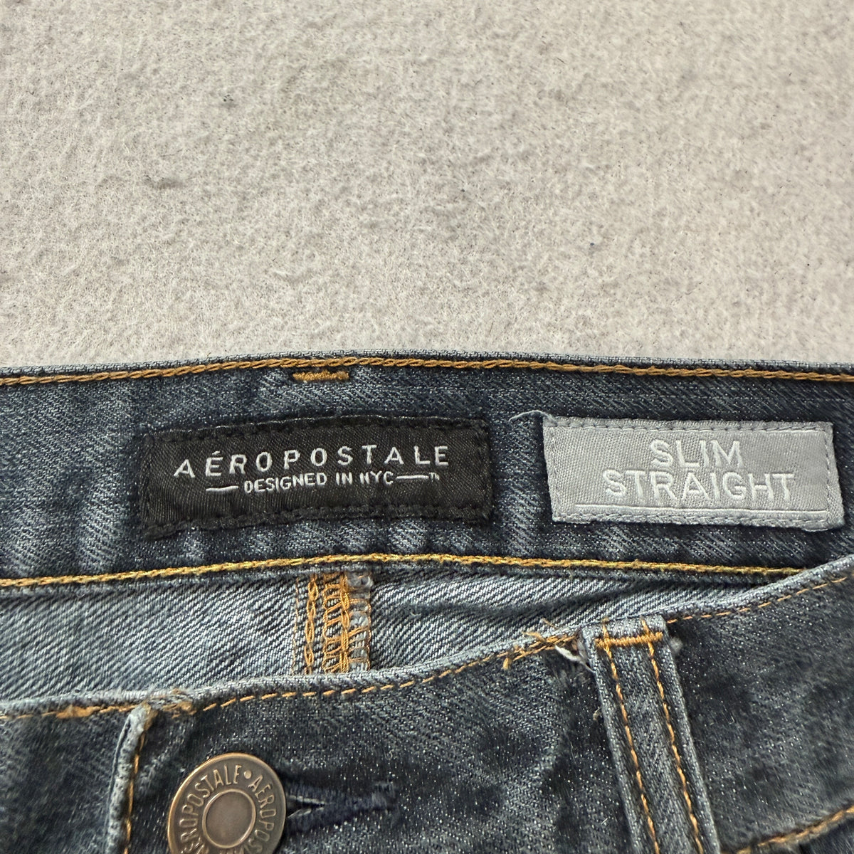 Aeropostale Slim Straight Dark Wash Jeans Size 32x32 photo 3
