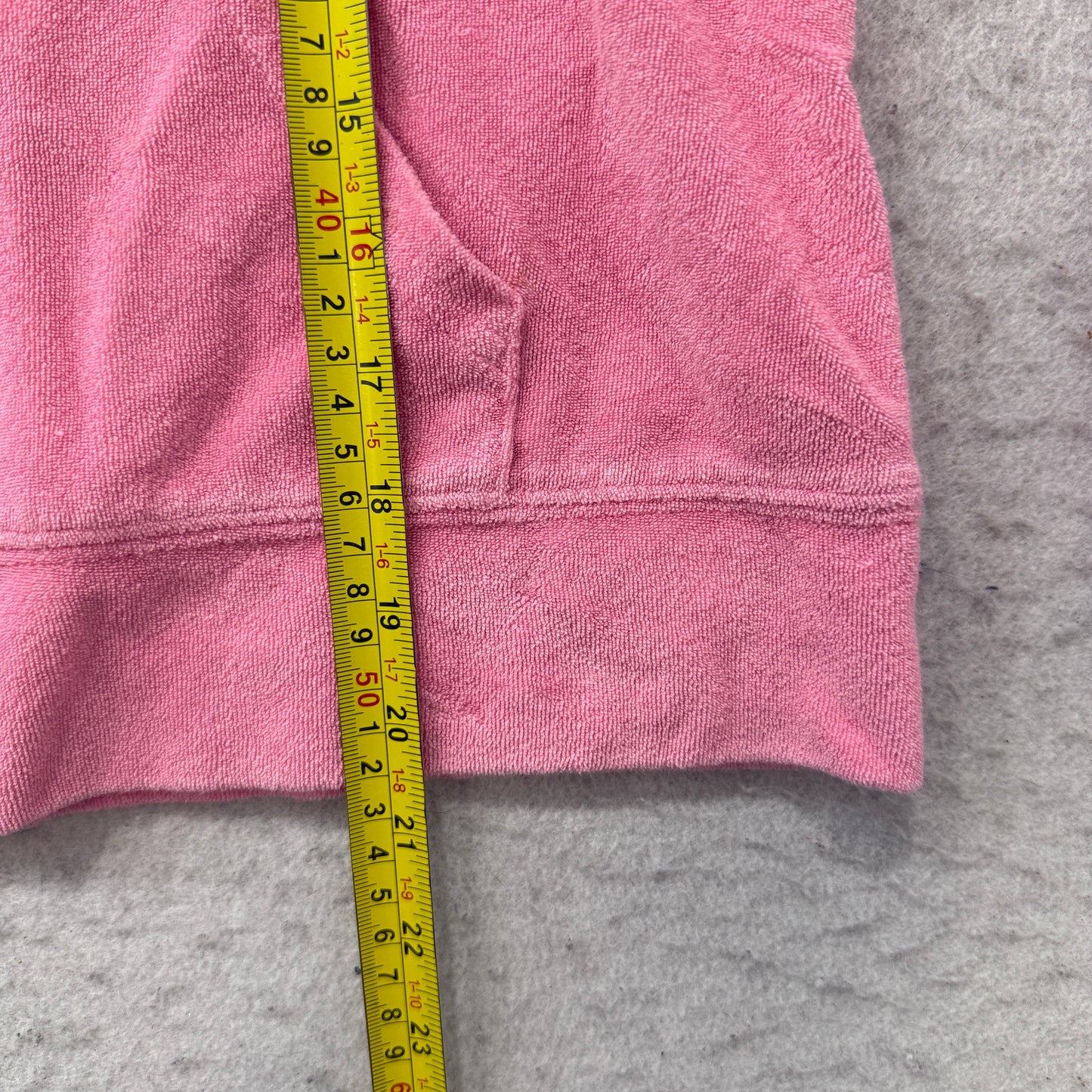 Juicy Couture Women Light Pink Terry Cloth Zip-Up Hoodie Pockets Classic Size L