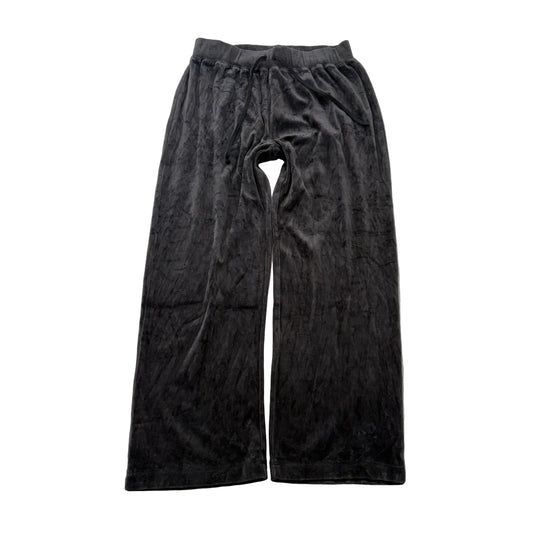 Juicy Couture charcoal velour wide leg track pants front size M