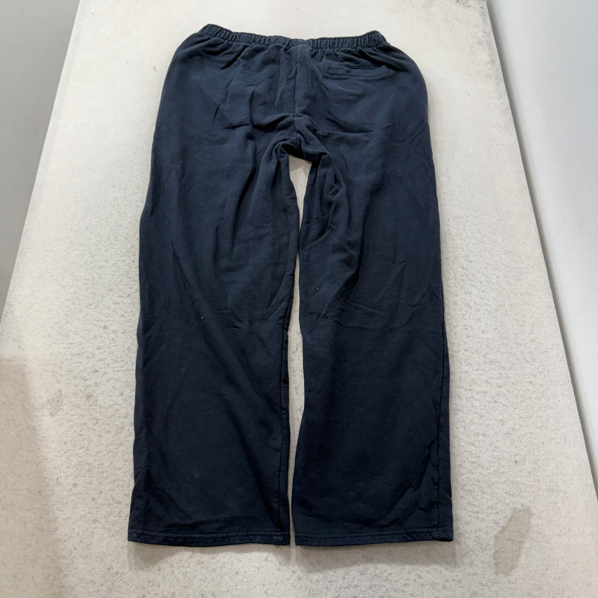 American Fusion Men's Navy Blue Sweatpants Wide Leg Pockets Classic Y2K Size L