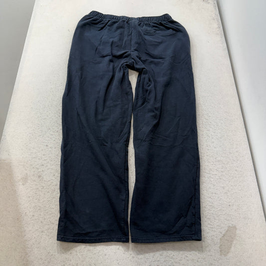 American Fusion Men's Navy Blue Sweatpants Wide Leg Pockets Classic Y2K Size L