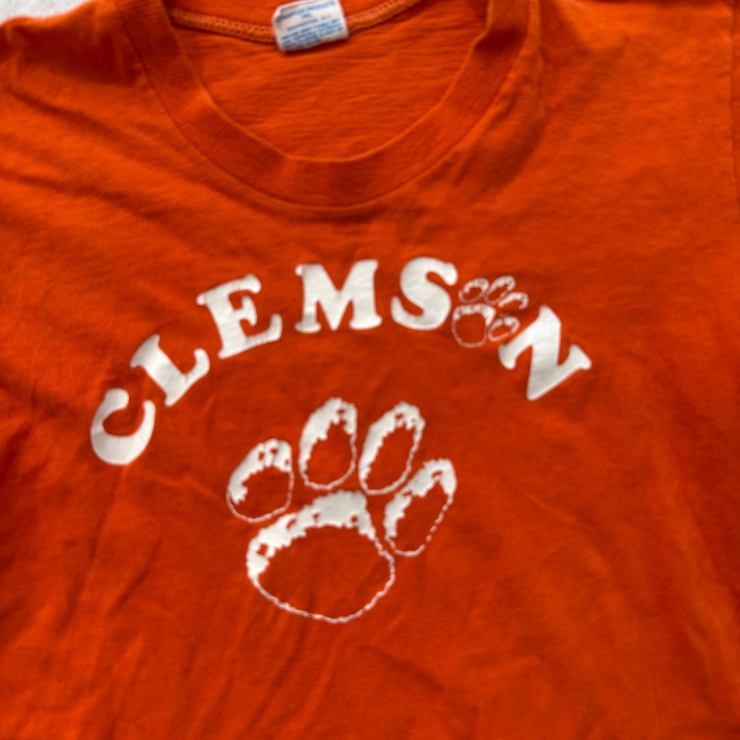 Champions Clemson Tigers Men's Orange Cotton T-Shirt Short Sleeve Graphic Size L