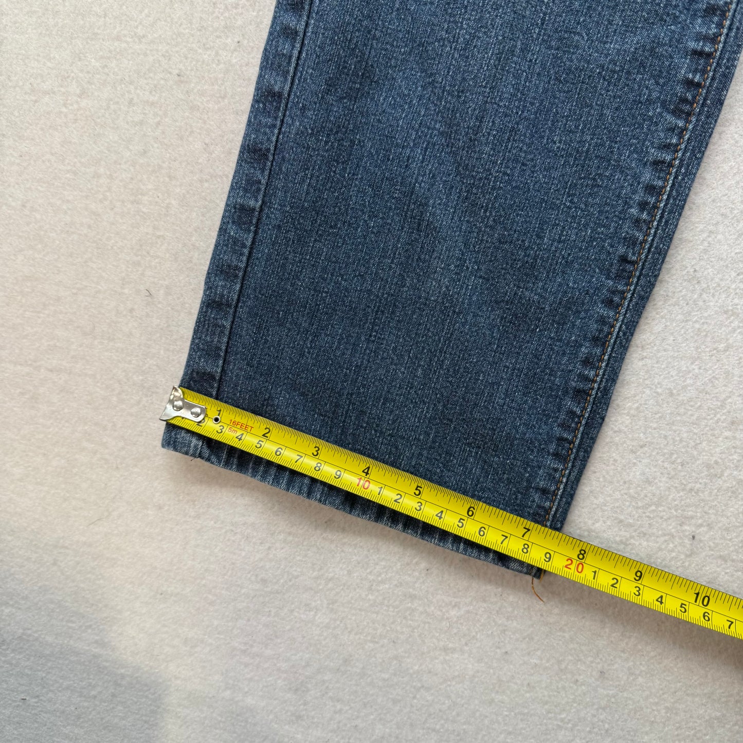 Rocawear Women's Dark Wash Blue Denim Bootcut Jeans 5-Pockets Design Y2K Size 18