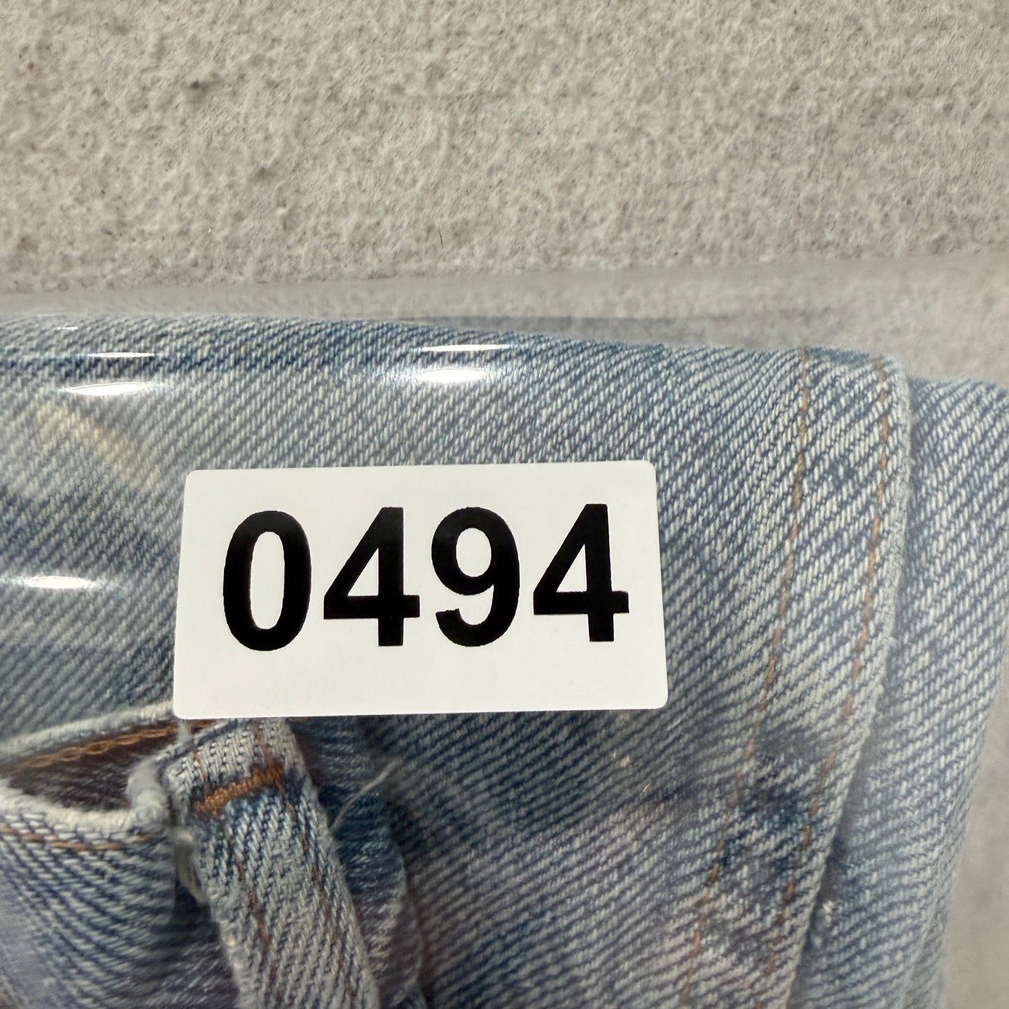 Rustler Men's Blue Denim Jeans Distressed Zip-Fly Pockets Classic Size 34x30