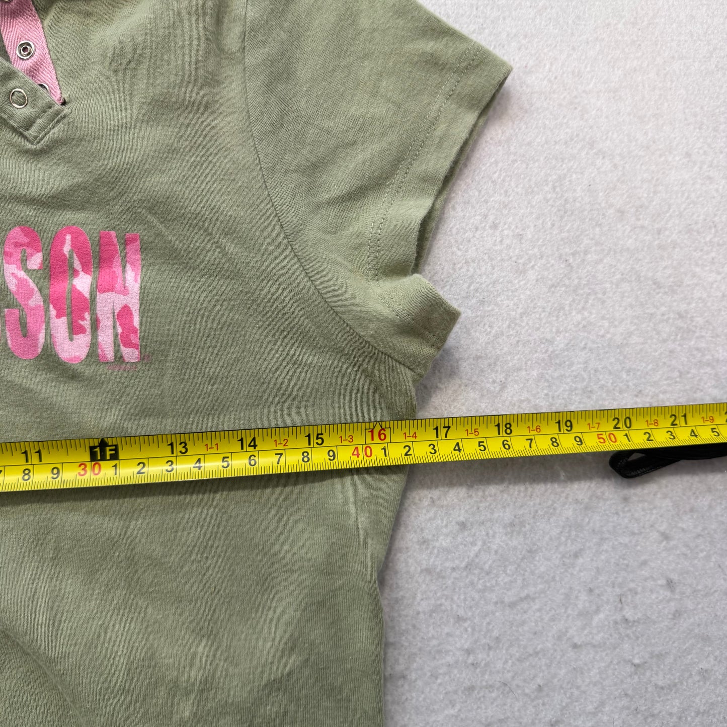 Harley Davidson Women's Green Cotton T-Shirt Logo Casual Tee Made In USA Size L