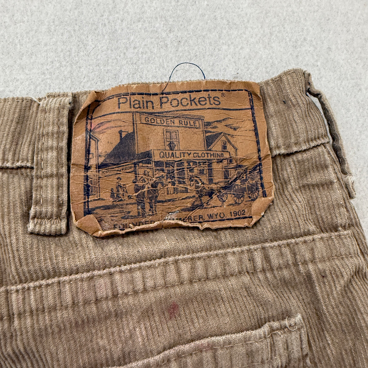 Plain Pockets Vintage Tan Corduroy Flare Pants Size 34 photo 6