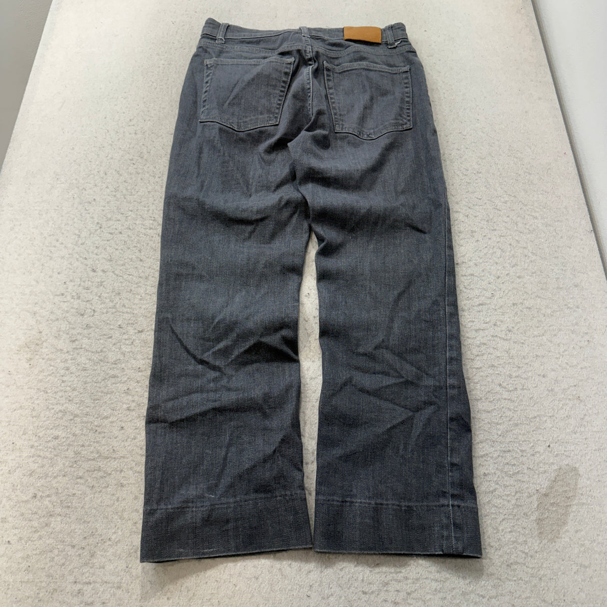 Zara Wide Leg Dark Gray Denim Jeans Size 8 photo 2