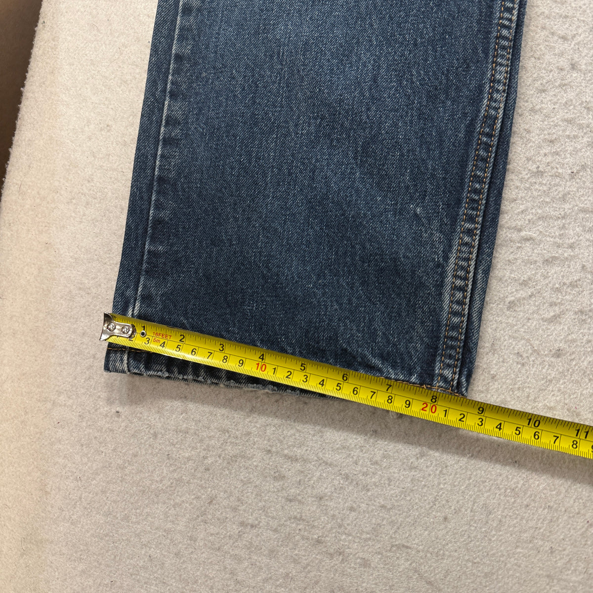 Levis Vintage Distressed Patched Straight Jeans Size 36x30 photo 8