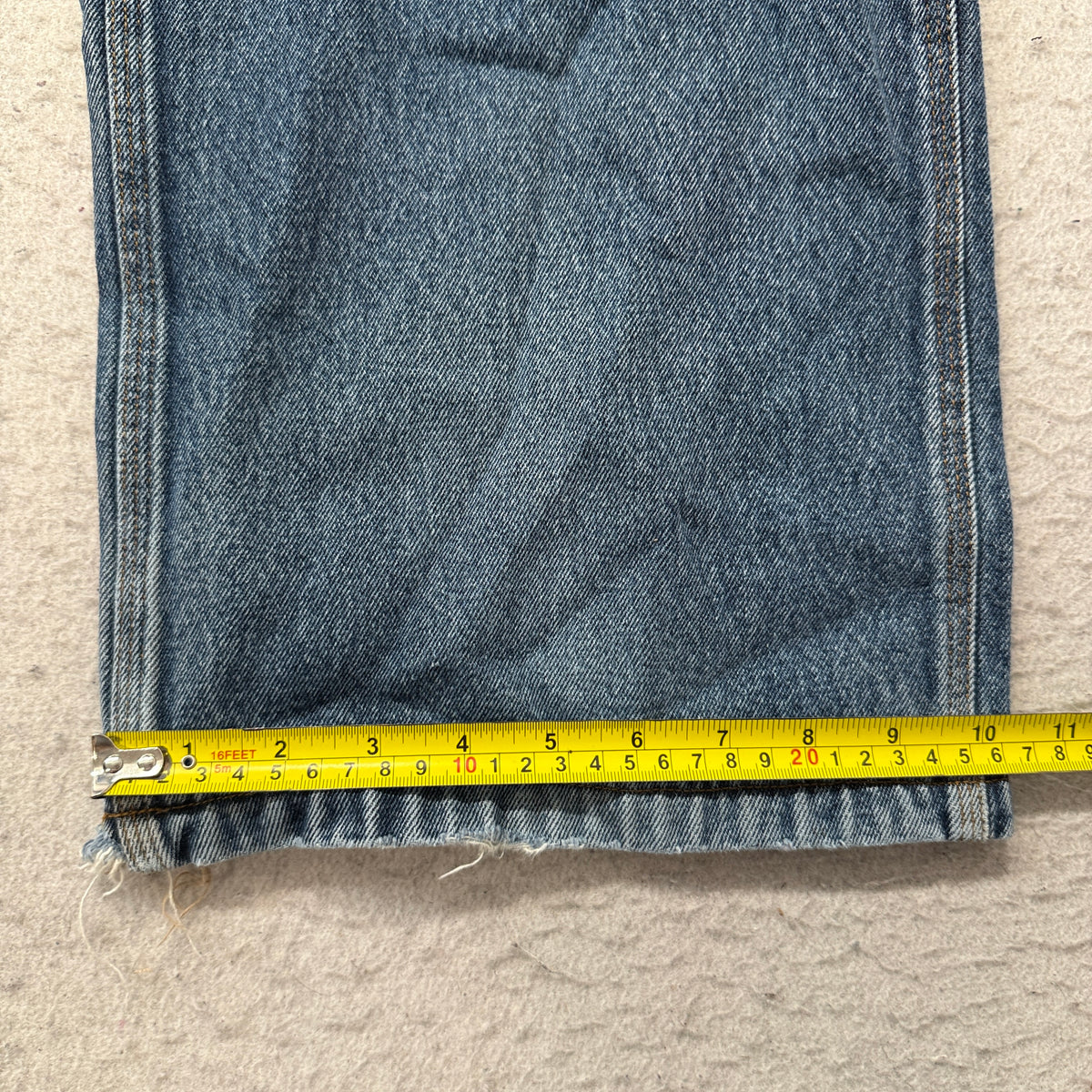 Duluth Trading Co. Carpenter Jeans Medium Wash Size 46x34 photo 6