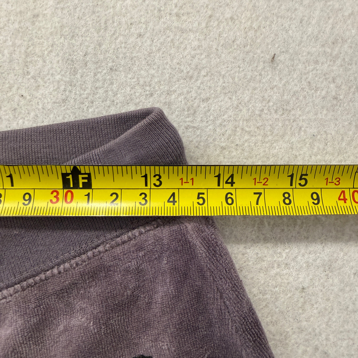 Vintage Juicy Couture Women's Dusty Purple Velour Flared Track Pants Logo Size S