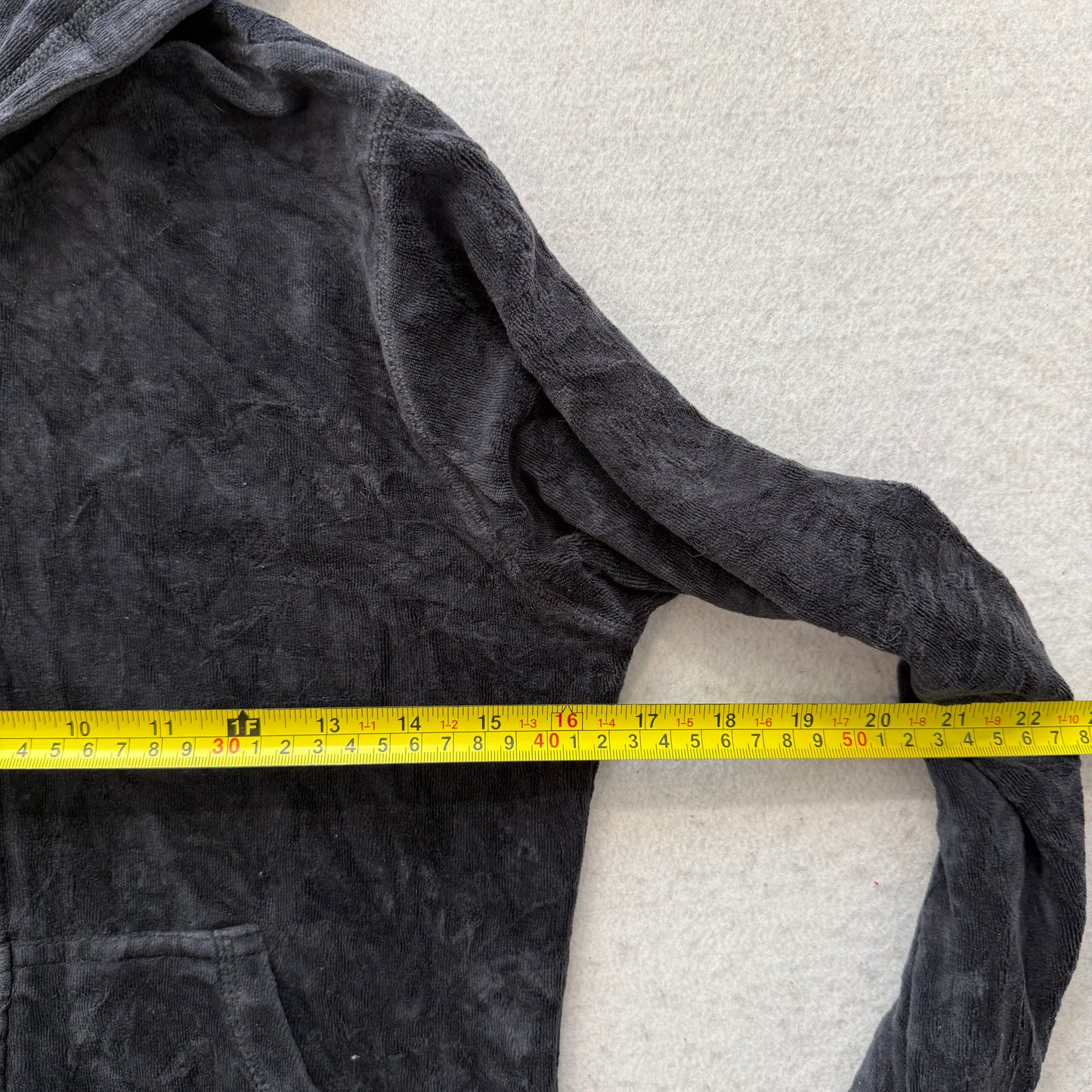 Vintage Juicy Couture “Scottie Dog” Women's Black Velour Full Zip Hoodie Size S