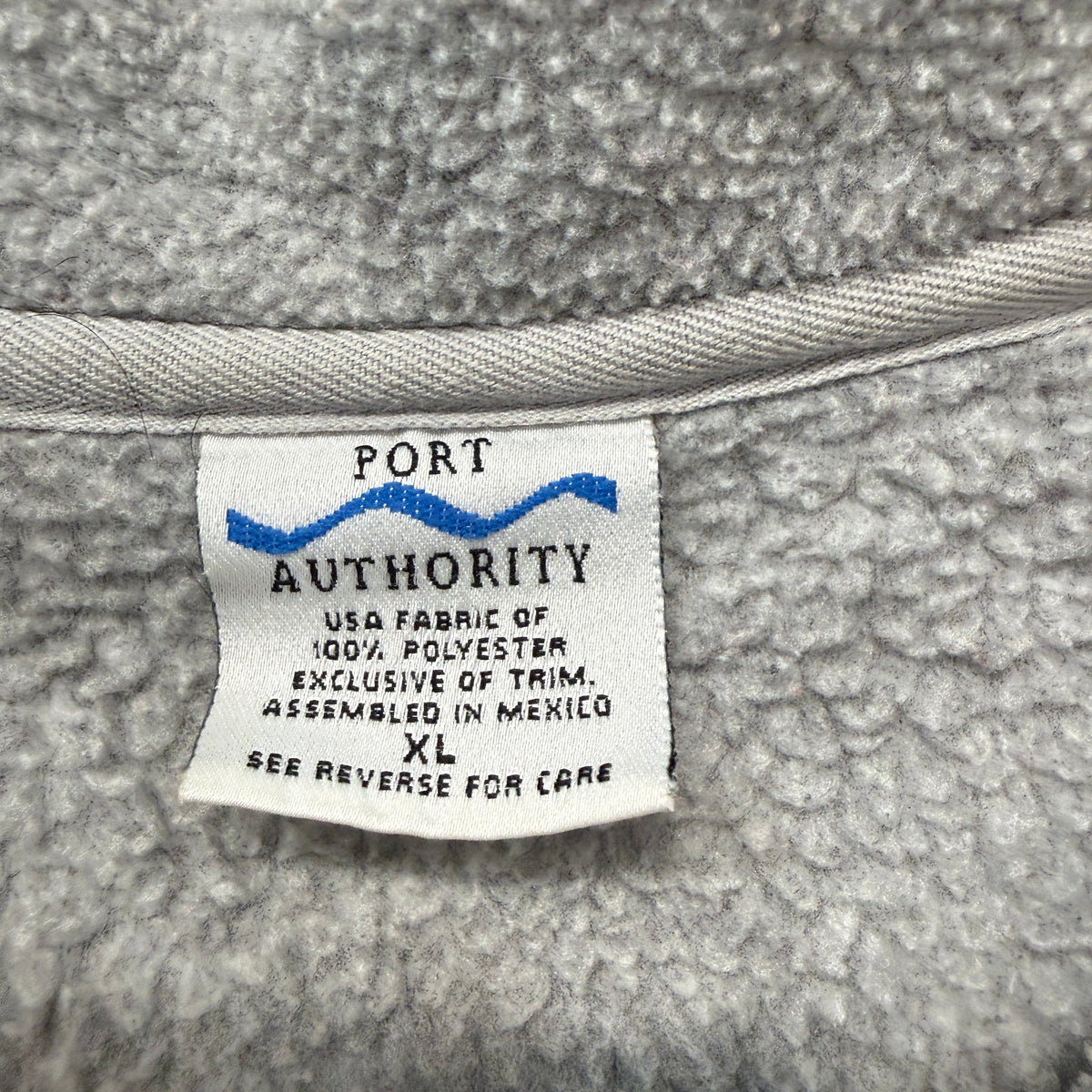 Port Authority Quarter Zip Fleece Pullover Gray Size XL photo 3