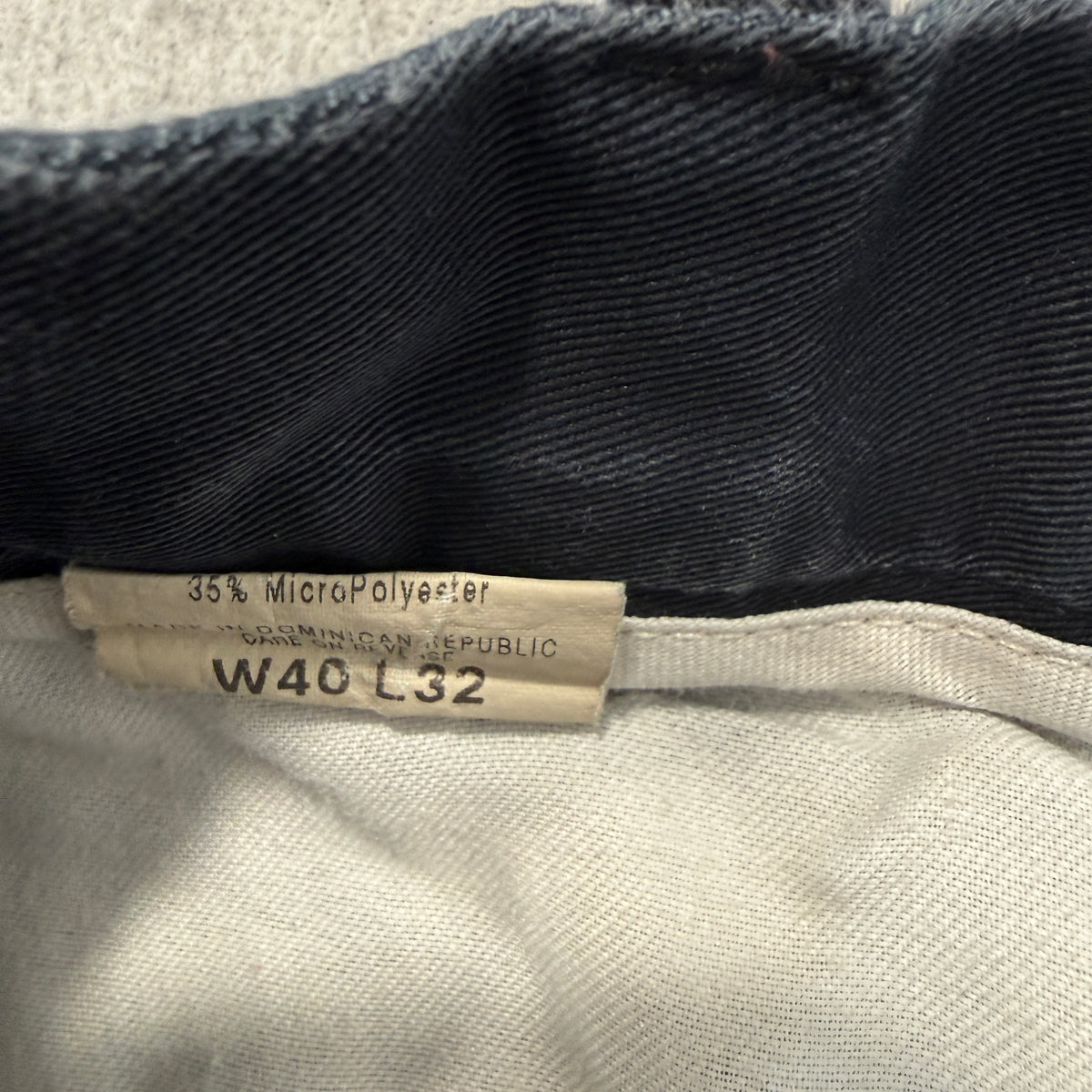 Dockers Pleated Chino Pants Men's Navy Blue Cotton Classic Fit Size 40x32 photo 4