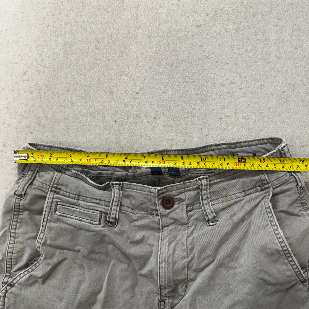 American Eagle Cargo Pants Men's Gray Utility Pockets Jogger Cuff Size 30x32 photo 5