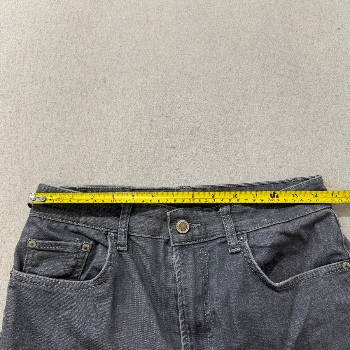 Zara Wide Leg Dark Gray Denim Jeans Size 8 photo 4
