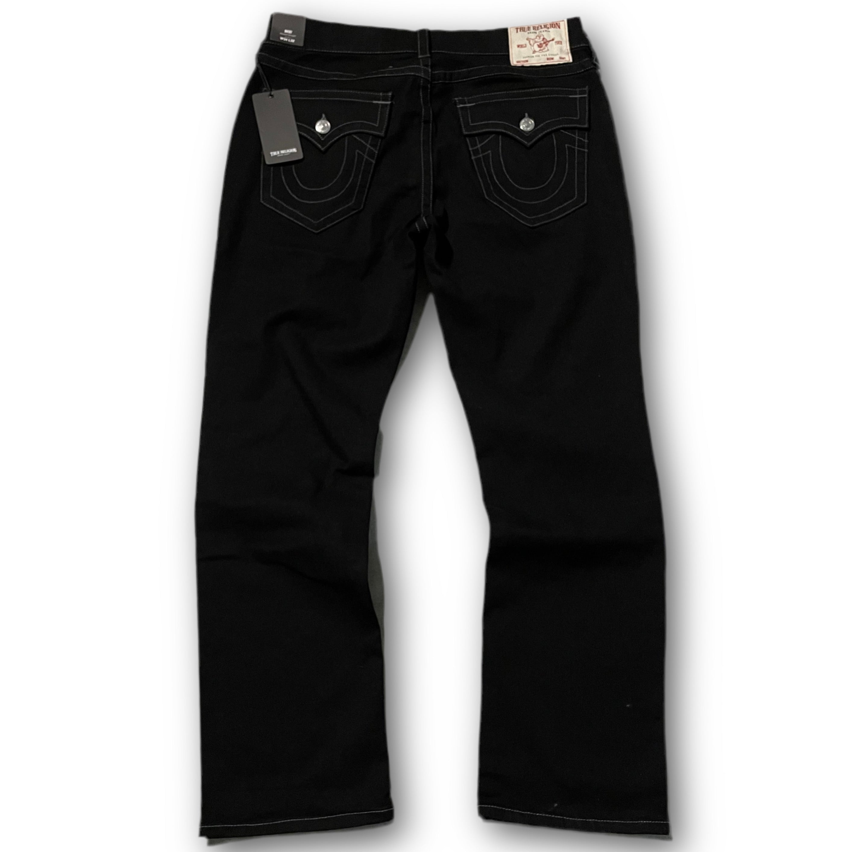TRUE RELIGION RICKY STRAIGHT BLACK JEANS