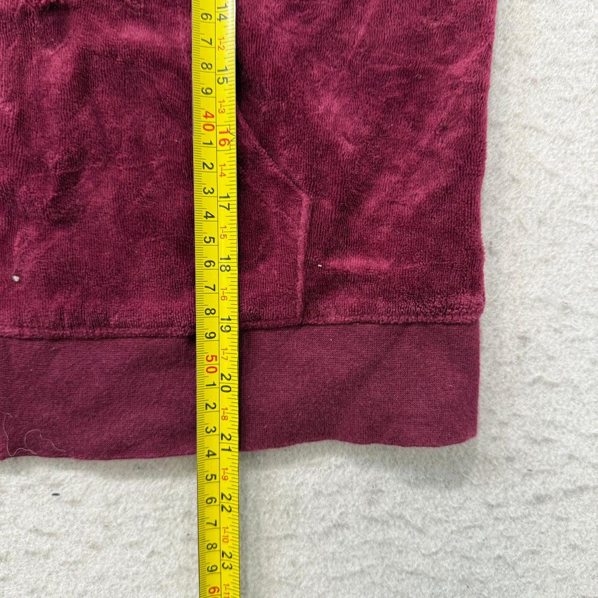 Vintage Juicy Couture Women Maroon Velour Zip-Up Hoodie Drawstring Pocket Size S