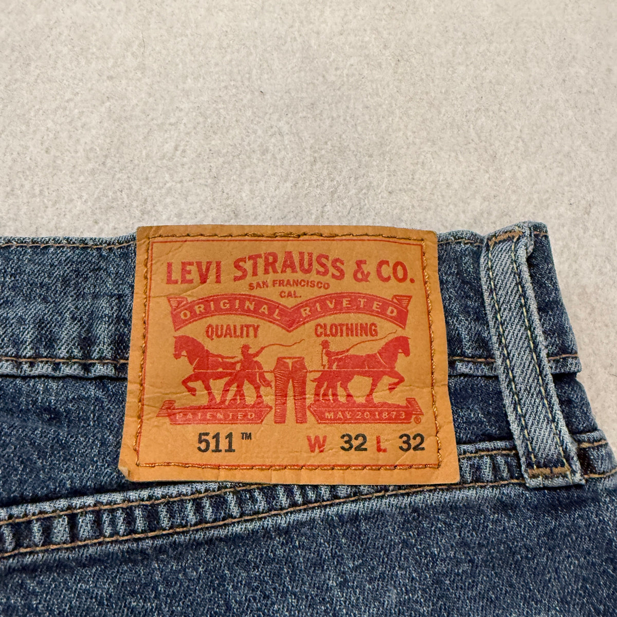 Levi's 511 Slim Fit Jeans Men's Medium Wash Blue Denim Five Pocket Size 32x32 photo 7