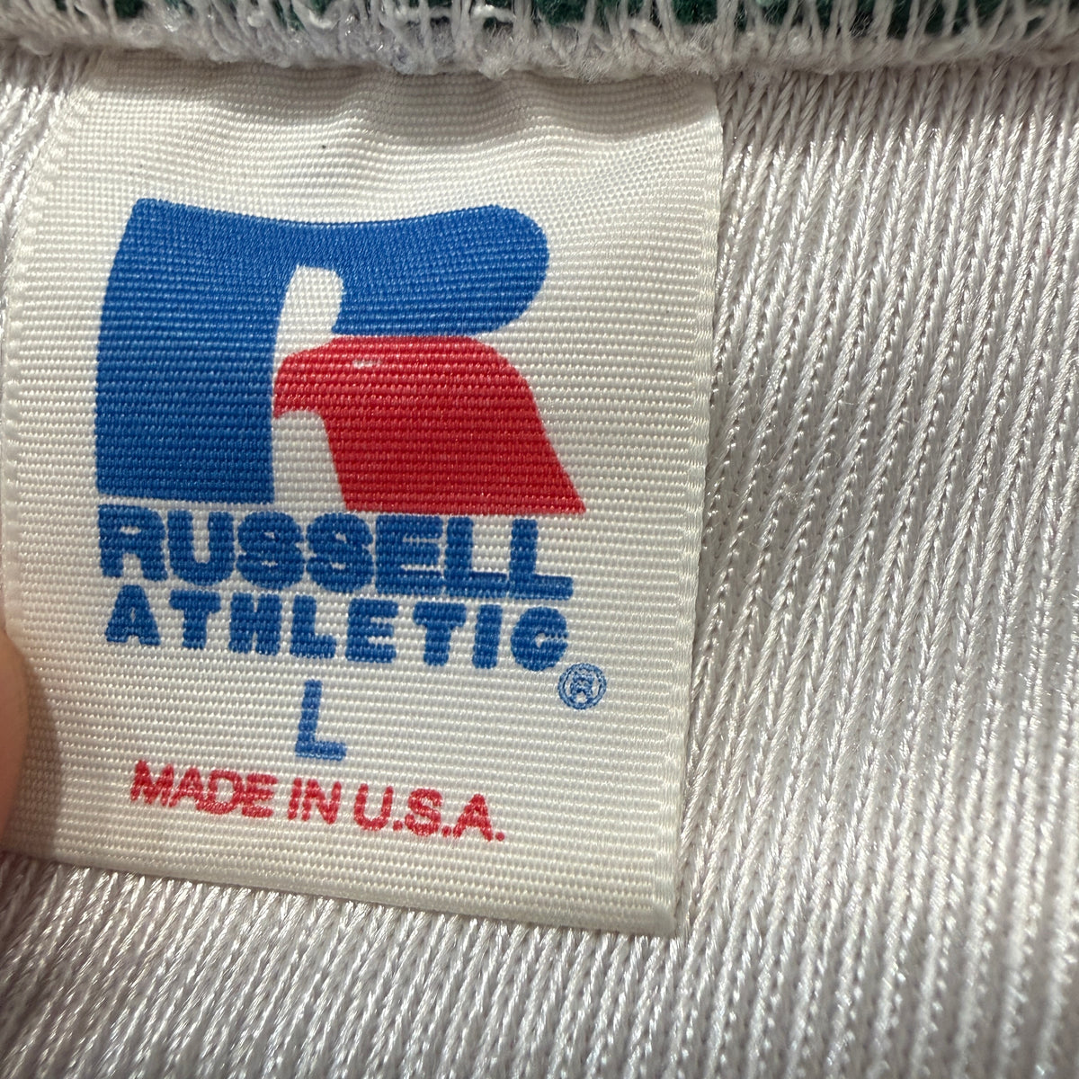 Russell Athletic jersey brand tag