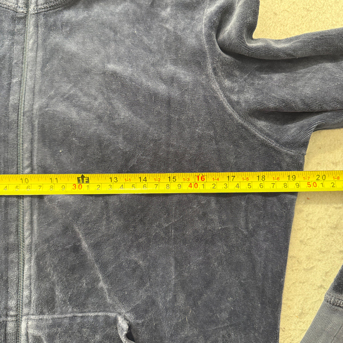 2003 Vintage Juicy Couture Women's Navy Velour Zip-Up Track Jacket Y2K Size XL