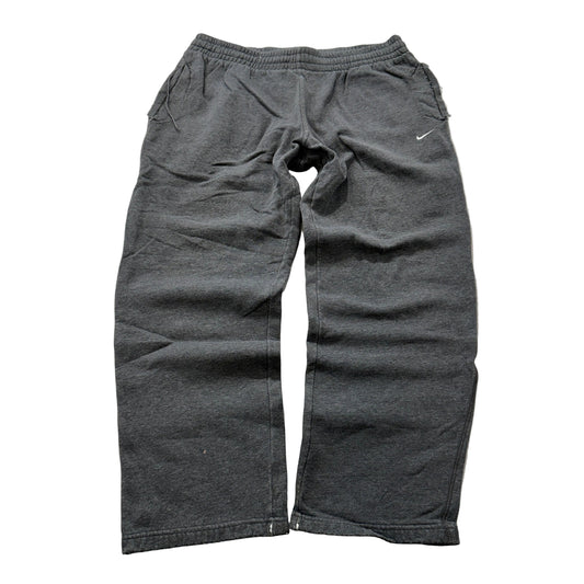 Nike Men's Charcoal Gray Fleece Sweatpants Elastic Waistband Pockets Size L