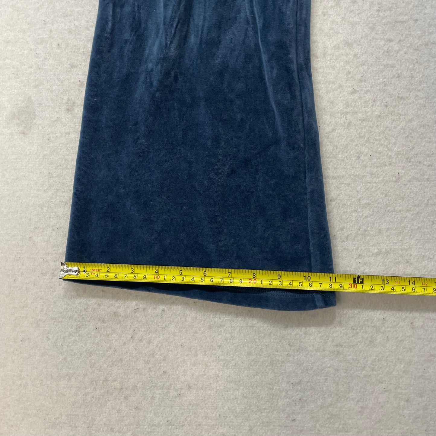 PINK Victoria's Secret Women's Navy Velour Flare Track Pant Graphic Logo Size XS