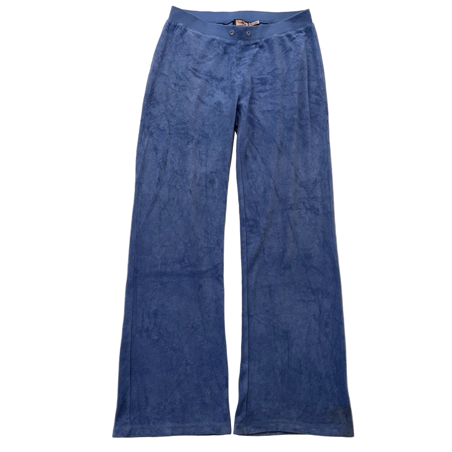 Vintage Juicy Couture Pale Blue Terrycloth Flare Track Pants Drawstring Size M