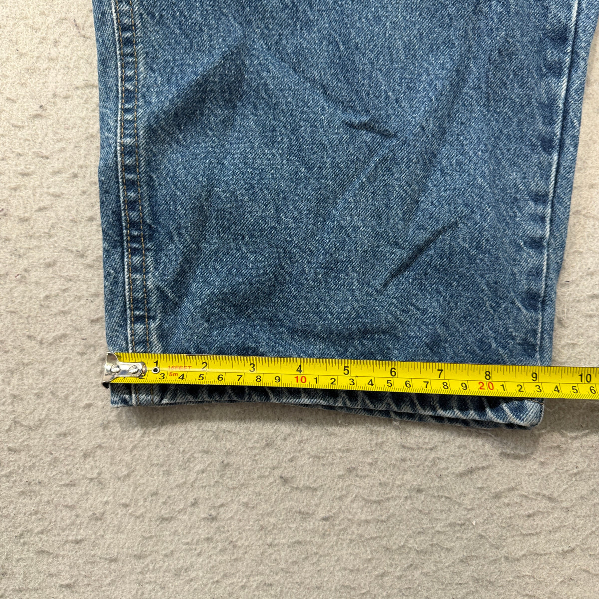 Carhartt Relaxed Fit Jeans Men's Medium Wash Blue Denim Workwear Size 46 photo 5