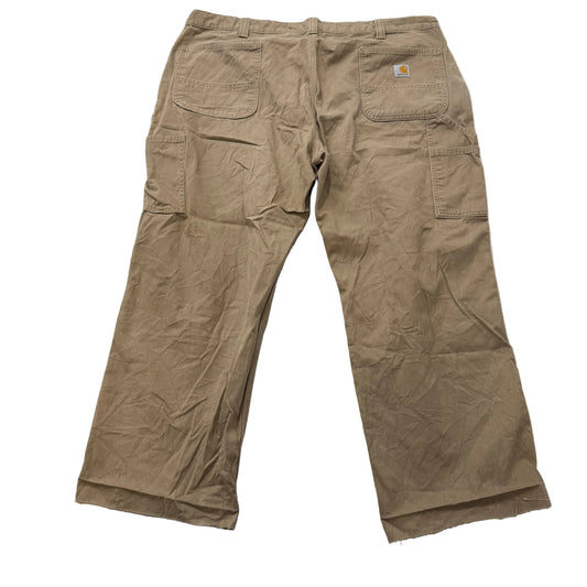 Carhartt Men's Beige Cotton Relaxed Fit Carpenter Pants Tool Pockets Waist 44