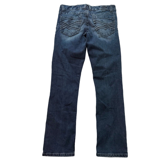 Aeropostale Bayla Womens Dark Wash Blue Denim Skinny Straight Leg Jeans Size 7/8