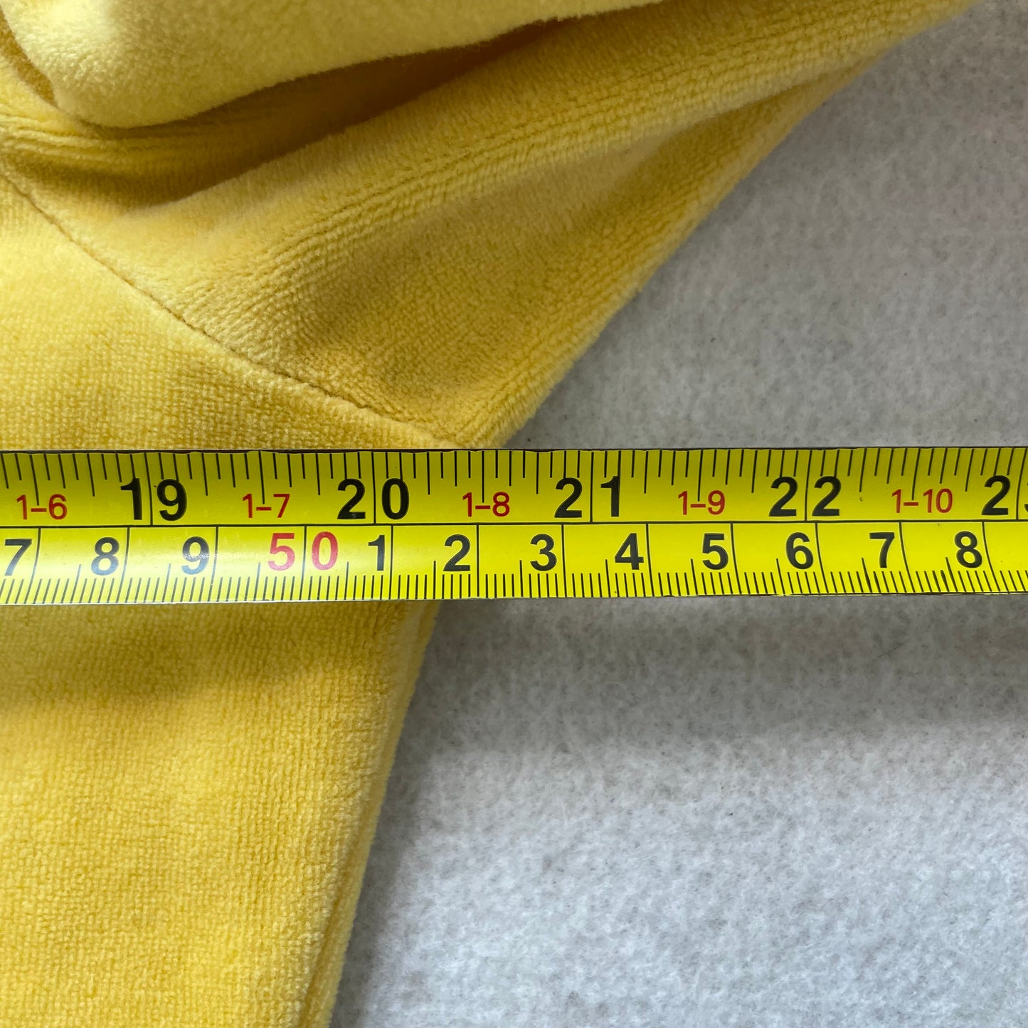 Juicy Couture Women's Yellow Velour Zip-Up Hoodie Drawstrings Pocket Y2K Size XL