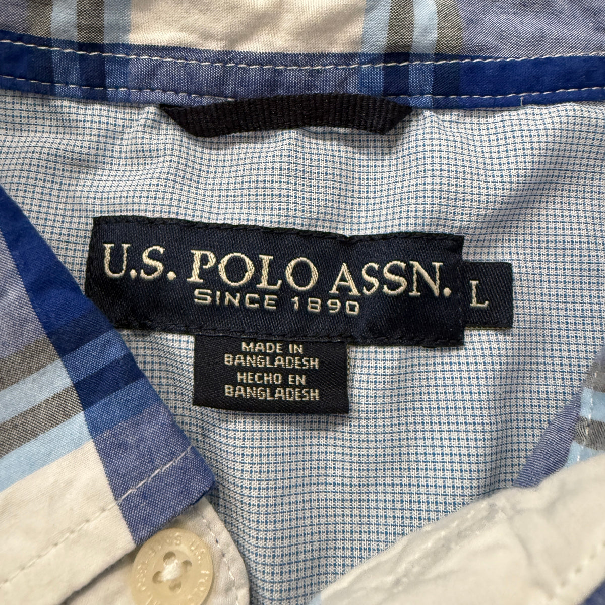 U.S. Polo Assn. brand and size tag