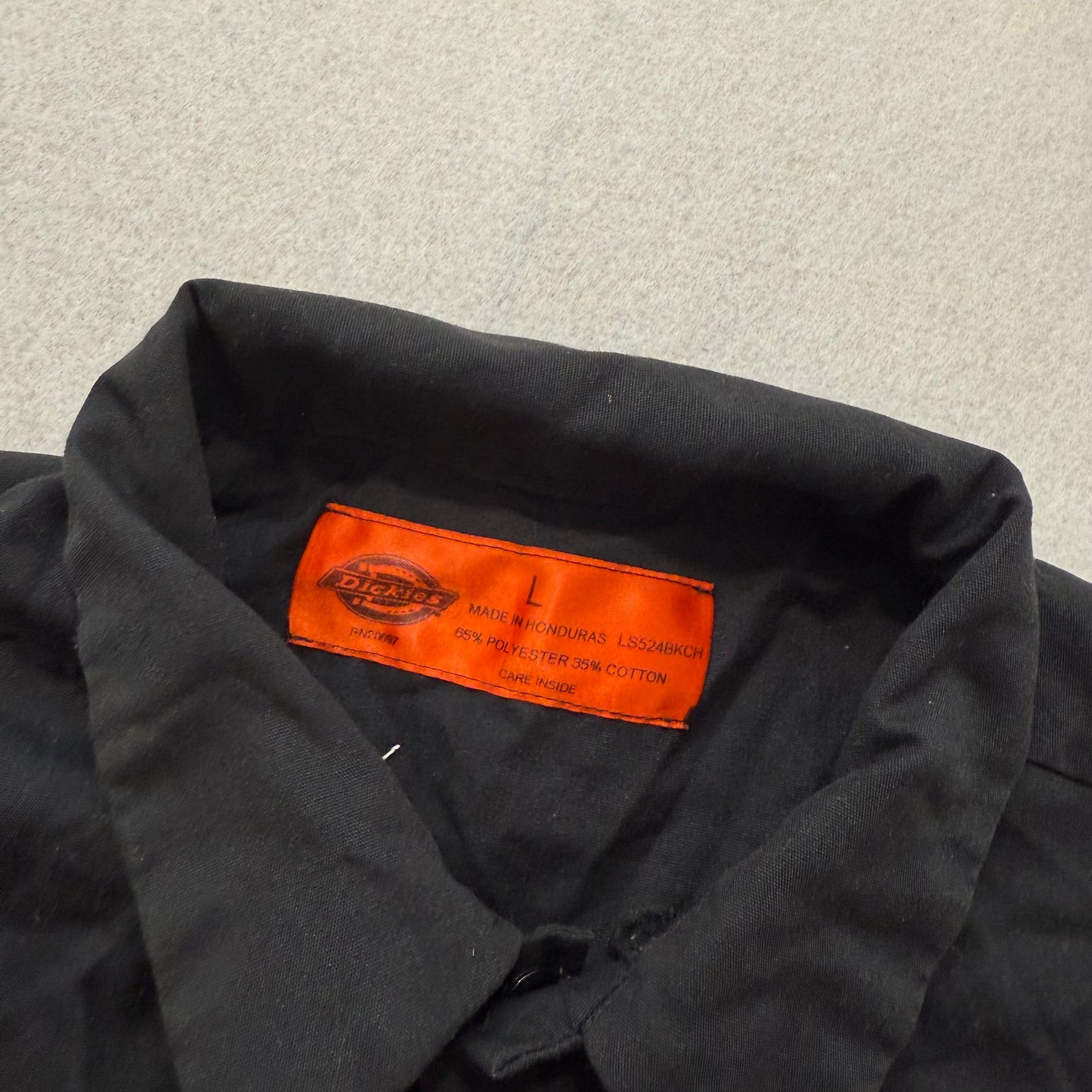 Harley-Davidson Men’s Black Mechanic Work Shirt Embroidered Logo Patches Size L