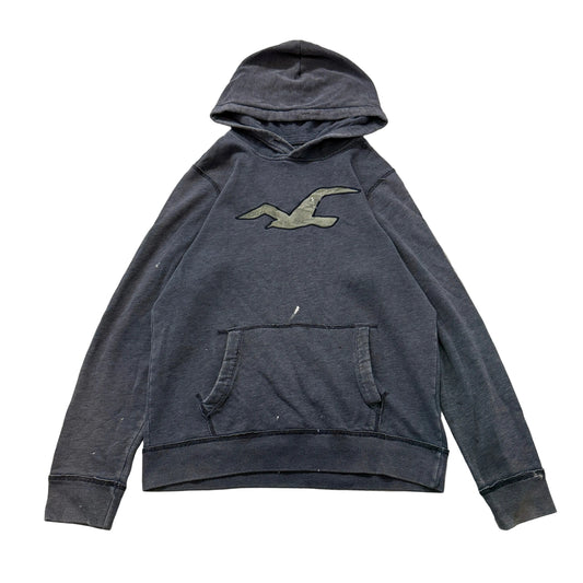 Hollister Pullover Hoodie Men's Navy Blue Seagull Logo Kangaroo Pocket Size M photo 1