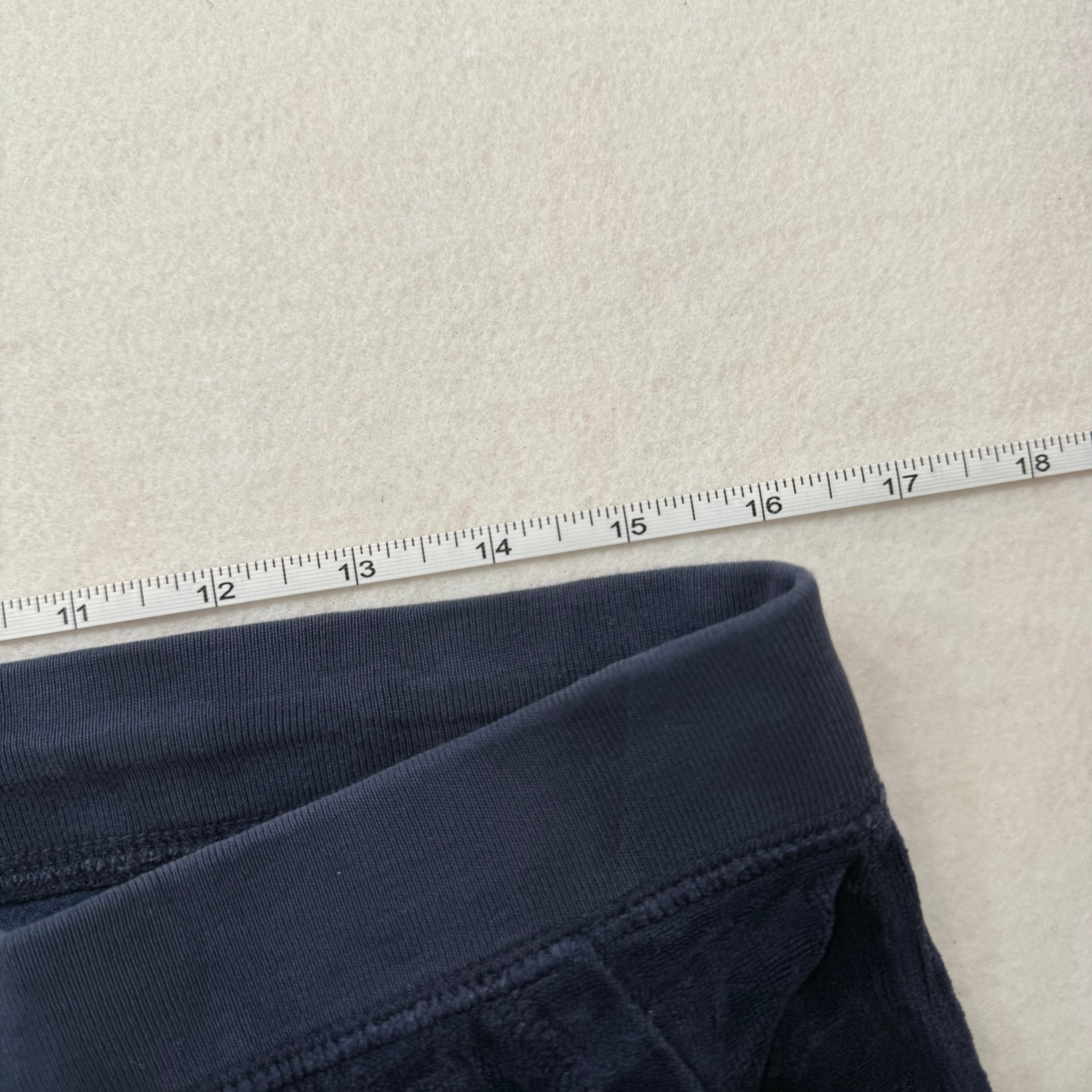 2003 Vintage Juicy Couture dark blue flare back snap pocket flare pants size L