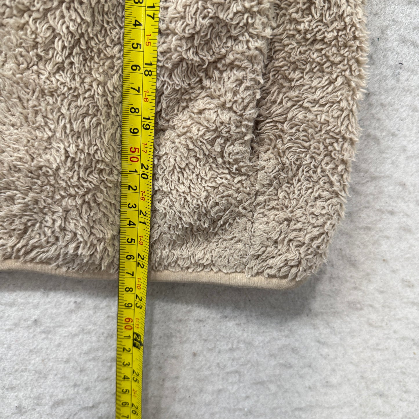 Uniqlo Women's Beige Fleece Full Zip Jacket Sherpa Fluffy Cozy Outdoor Size S
