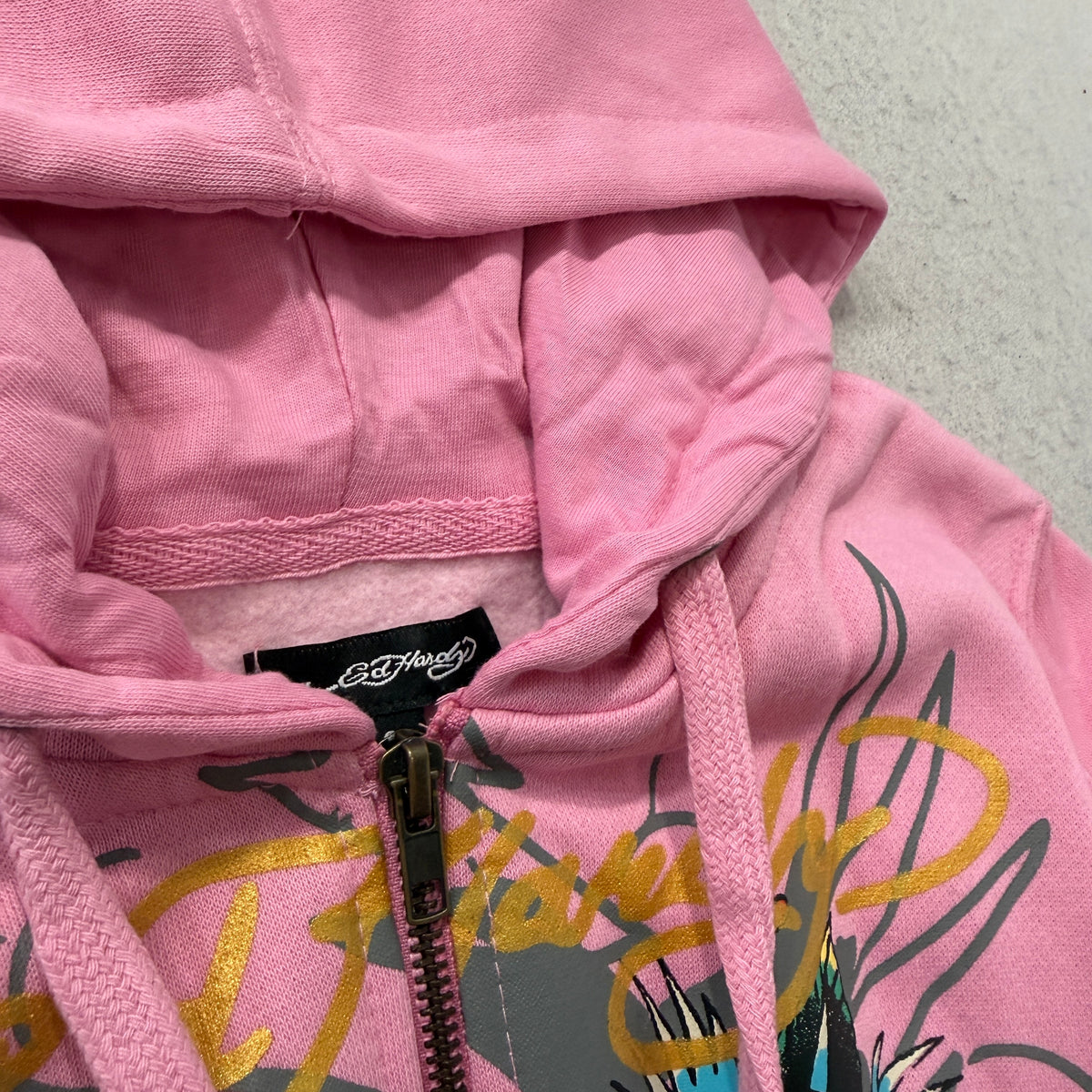 ED HARDY “Brave Eagle” BUBBLE GUM PINK FLARED MATCHING SET