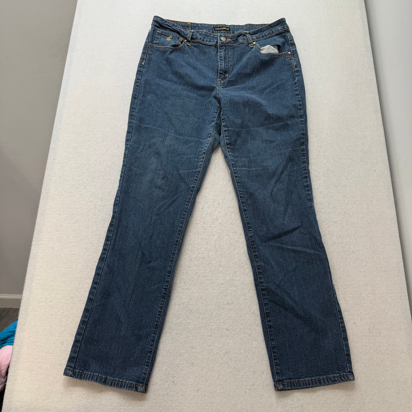 Rocawear Women's Dark Wash Blue Denim Bootcut Jeans 5-Pockets Design Y2K Size 18