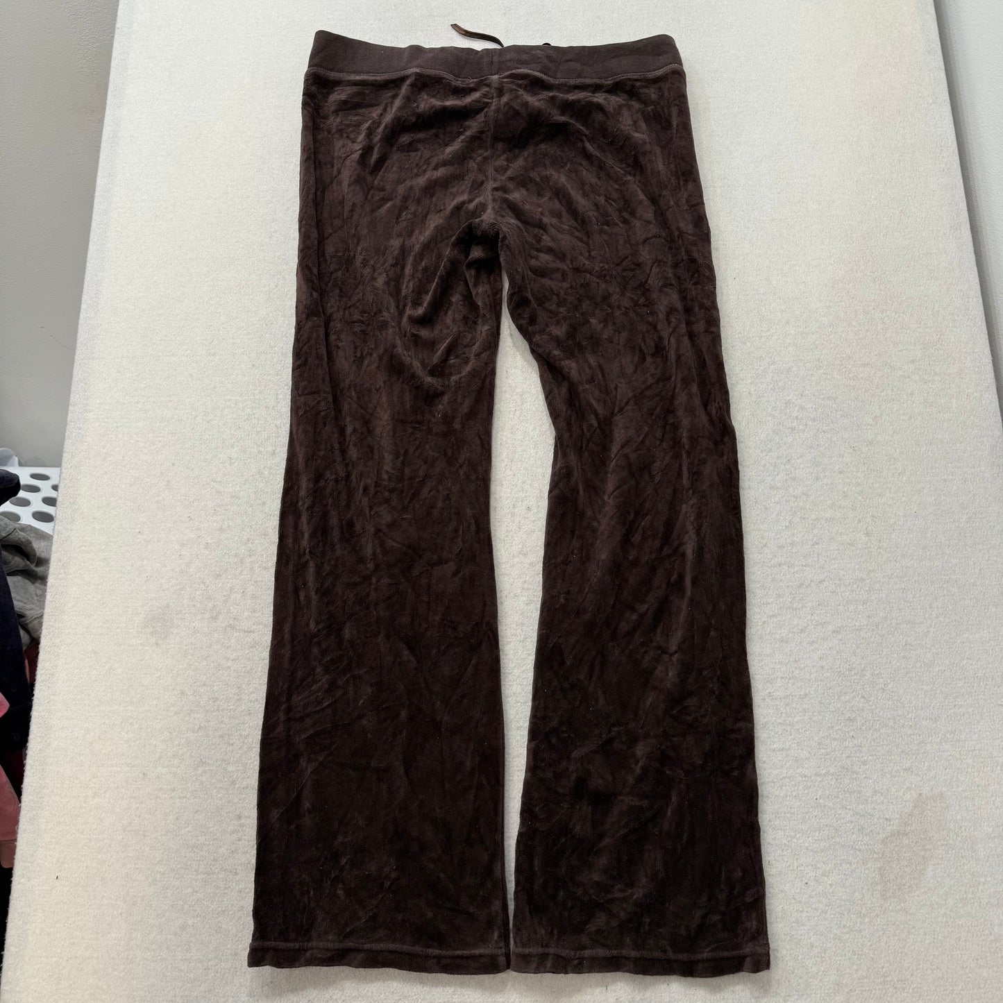Juicy Couture Women's Dark Brown Velour Flared Leg Track Pant Loungewear Size M