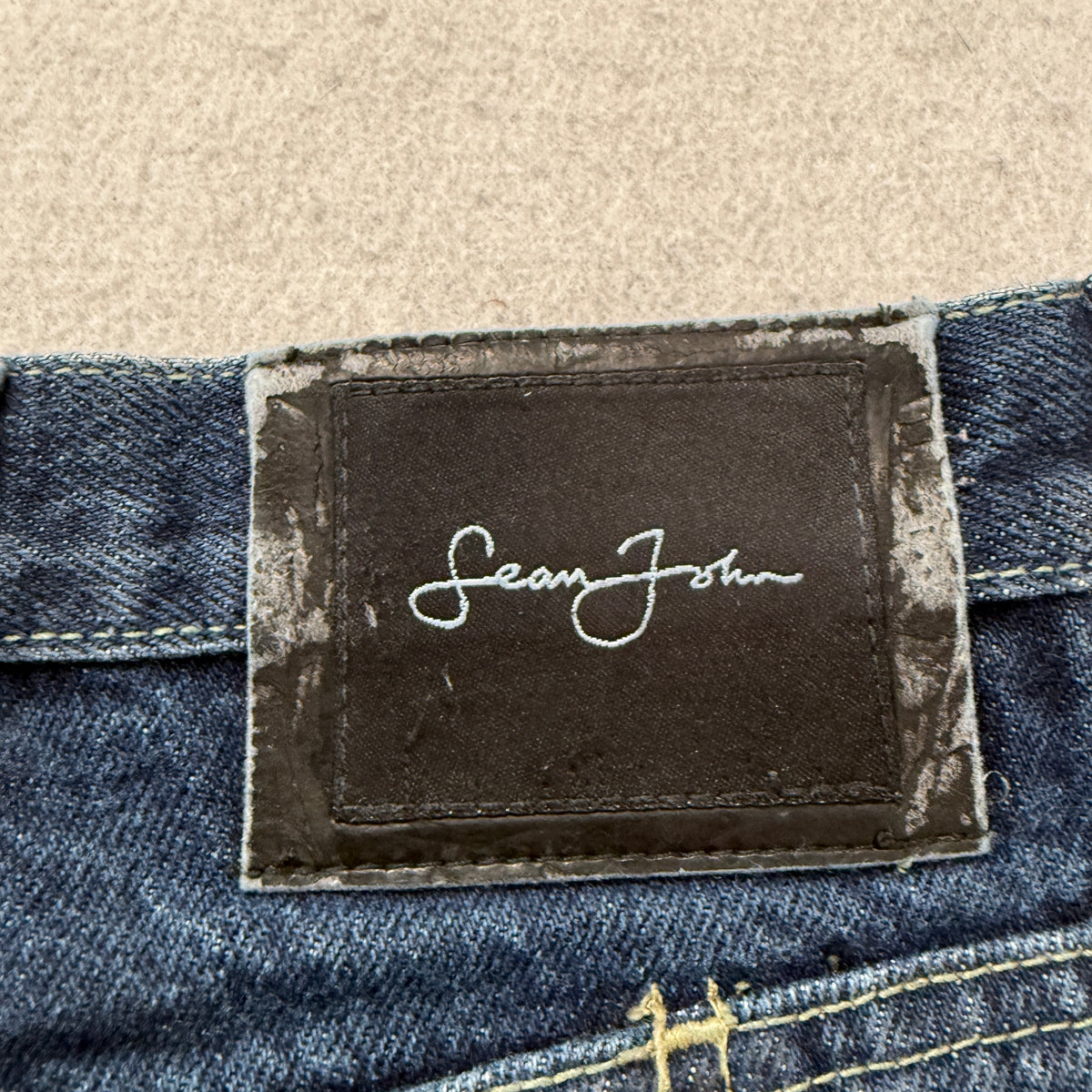 Sean John Dark Wash Baggy Denim Shorts Size 40 photo 4
