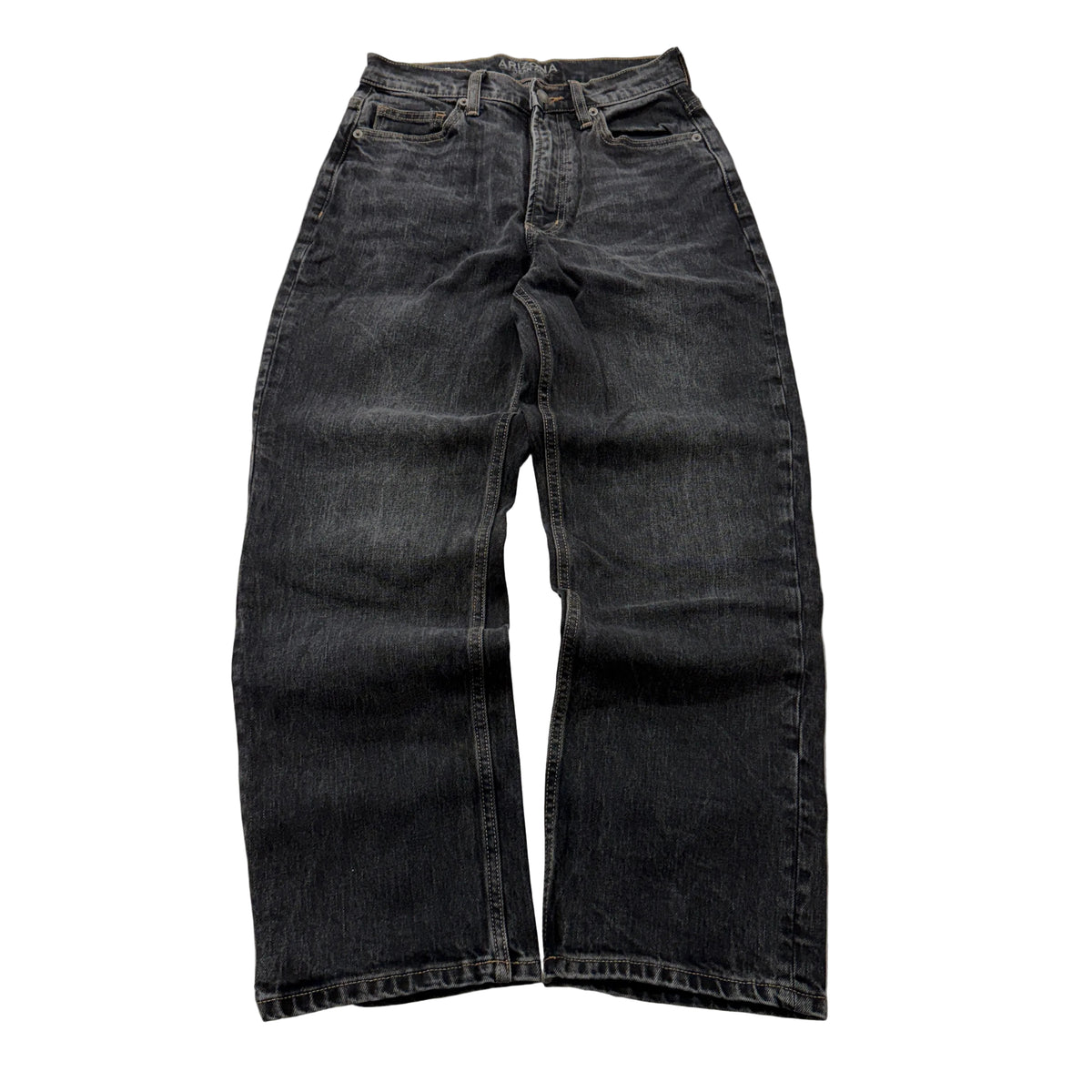 Arizona Jean Co Highest Rise Vintage Straight Jeans Women's Black Wash Size 4 photo 1