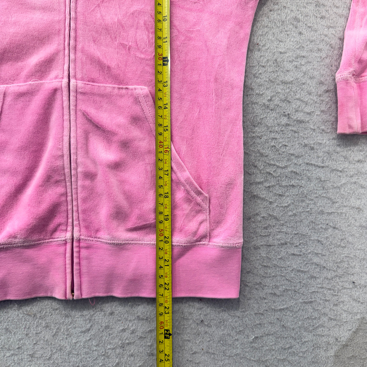 Juicy Couture Cupcake Womens Pink Velour Zip-Up Hoodie Loungewear Graphic Size M