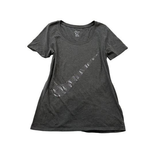 Nike Tee charcoal geometric swoosh athletic tee front