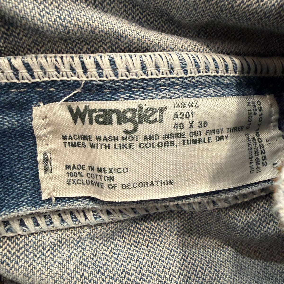 Vintage Wrangler 13MWZ Cowboy Cut Jeans Men's Light Wash USA Style Size 40x38 photo 3