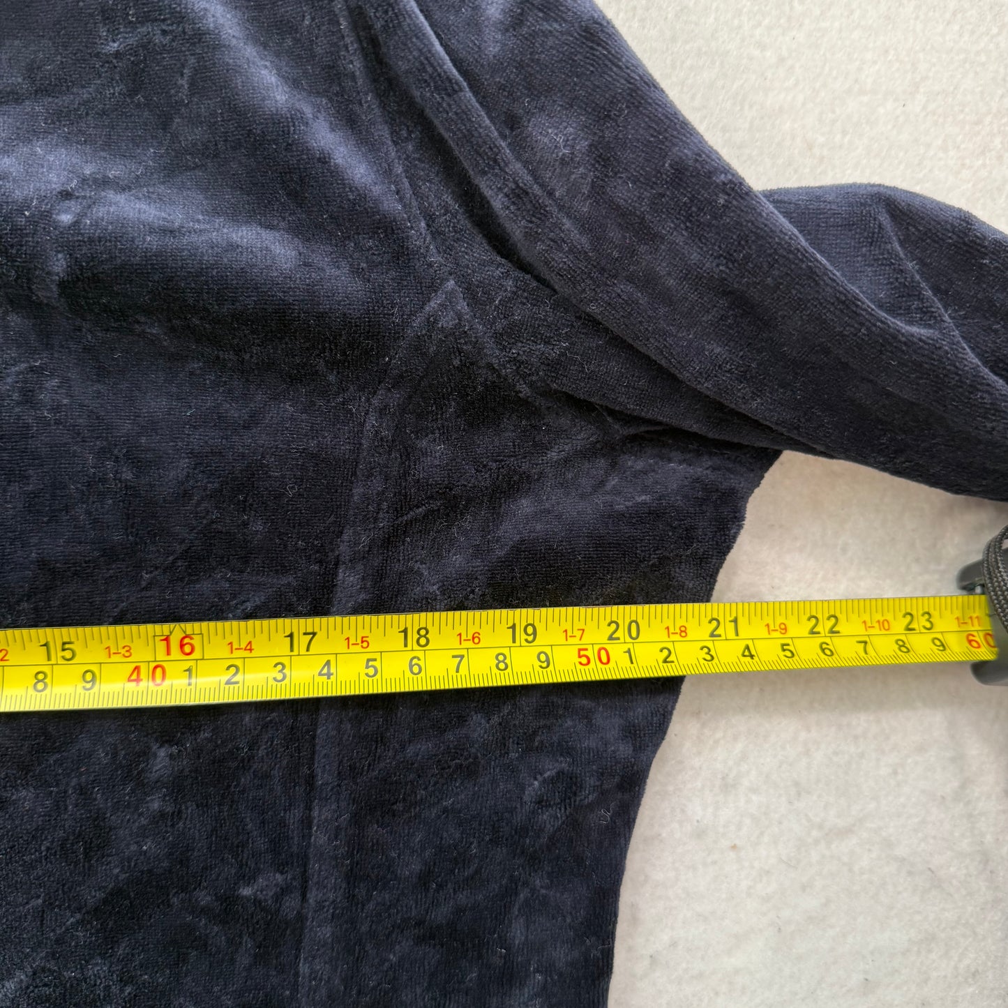 Juicy Couture Women Navy Blue Velour Full Zip Track Jacket Mock Neck Y2K Size XL