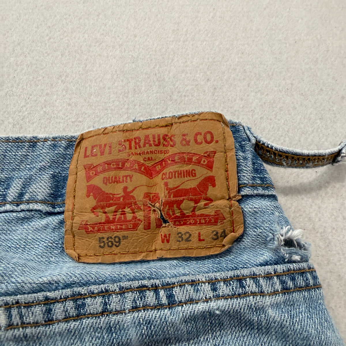 Levi's 569 Men's Waterless Blue Denim Jeans Zip-Fly Pockets Classic Size W32xL34