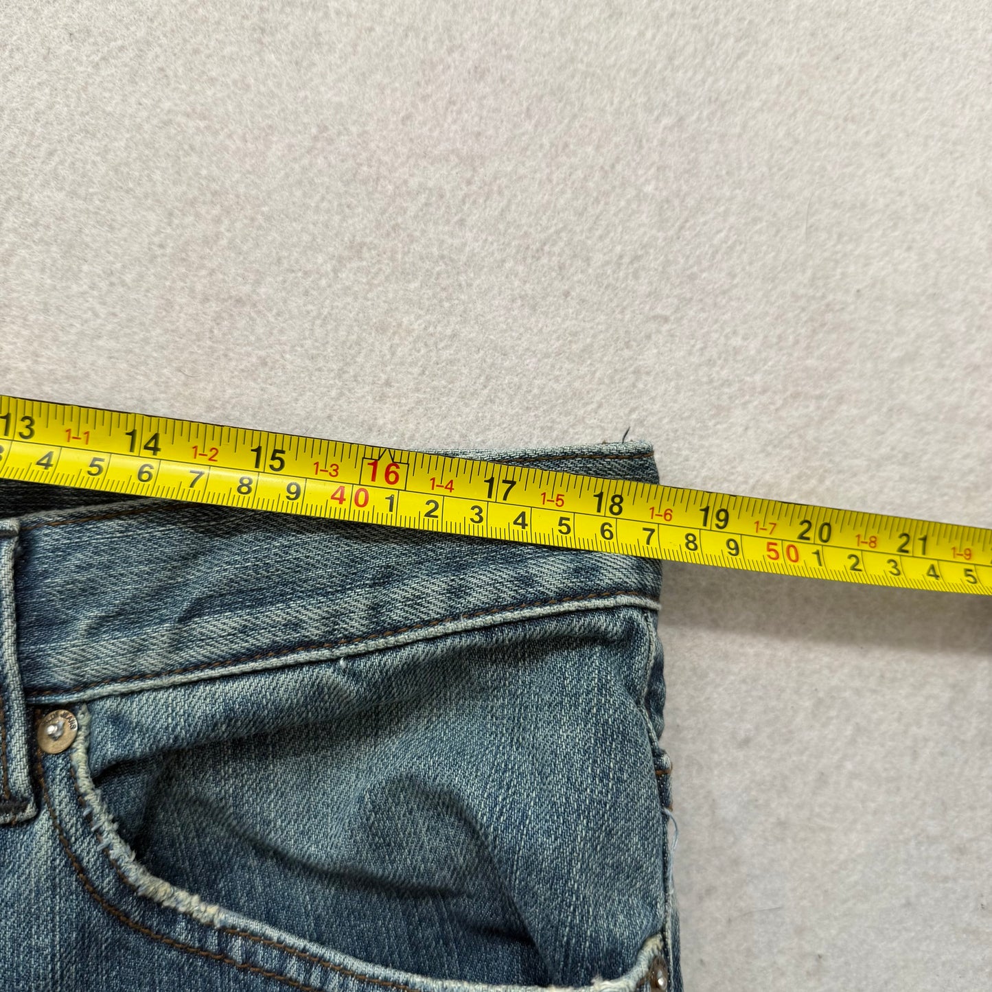 Old Navy Men's Medium Wash Blue Denim Relaxed Straight Wide Leg Jeans Size 36