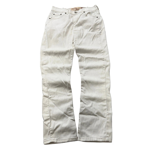 Levi's 515 Nouveau Boot Cut Jeans Women's White Denim Mid Rise Size 8 photo 1