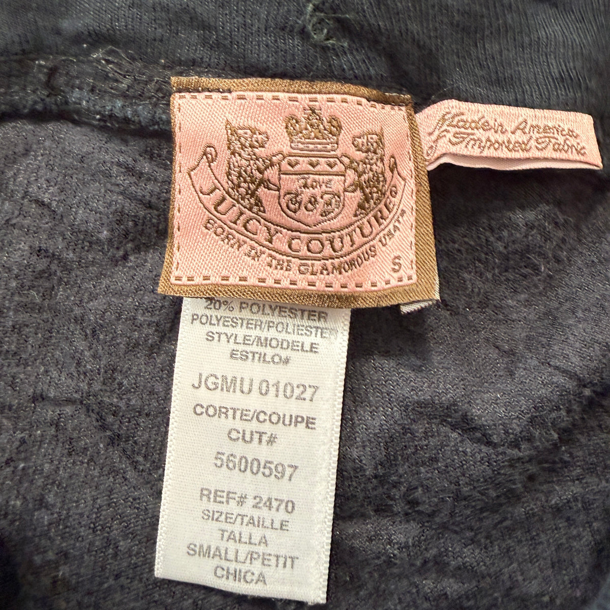 Vintage Juicy Couture Women's Black Velour Flared Track Pants Drawstring Size S